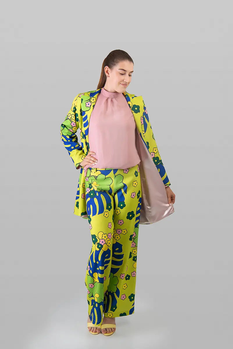 PANTALON EN LIN IMPRIMÉ